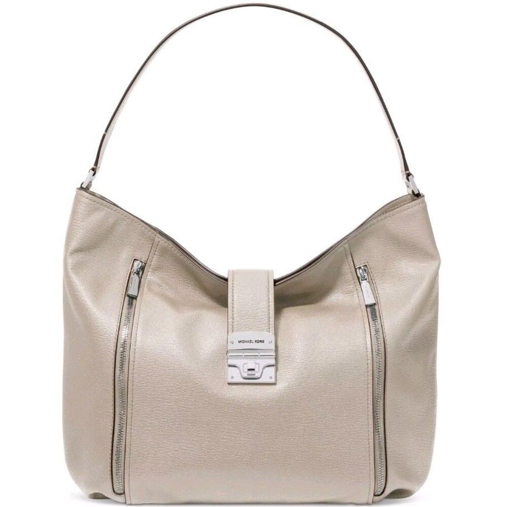 Michael Kors Addie Hobo Shoulder Bag Large In Light Sand